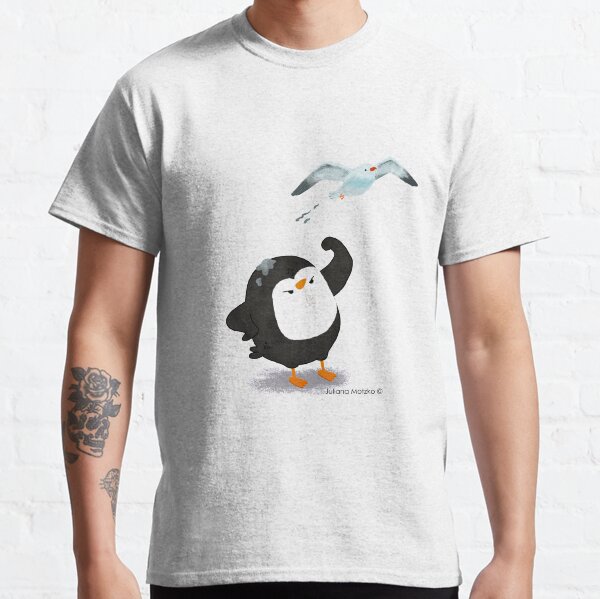 Grumpy Penguin and the Seagull Classic T-Shirt