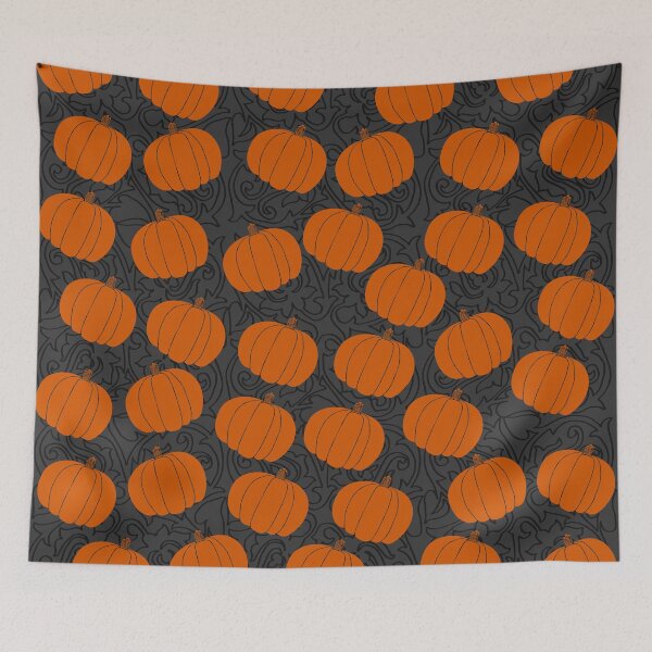 Item preview, Cute Pumpkins on Grey Background designed and sold by kapotka.