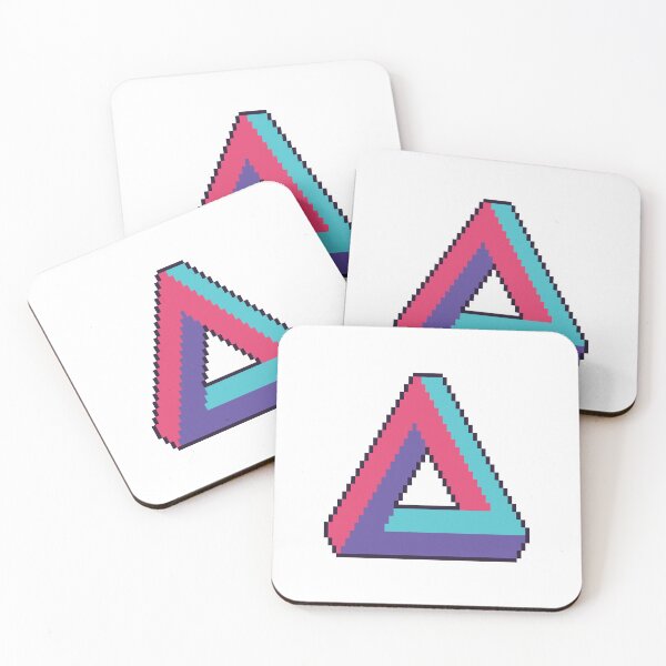 Item preview, pixelated Penrose triangle Tribar designed and sold by DerSenat.
