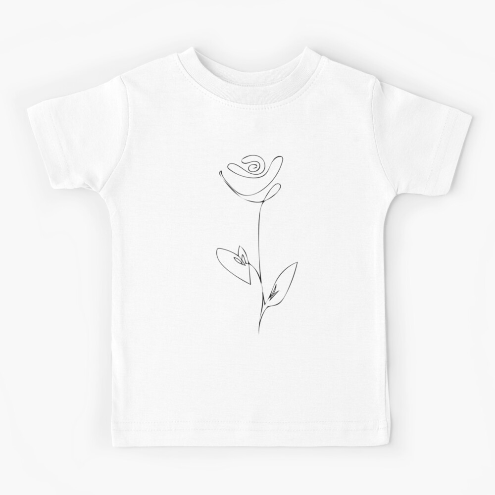 Cute Flower strip - One line Flowers' Kids' T-Shirt