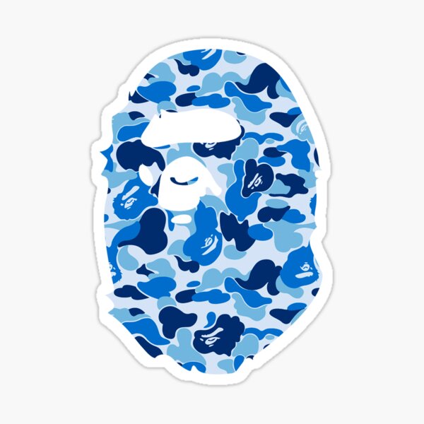 Bape blue camo Sticker