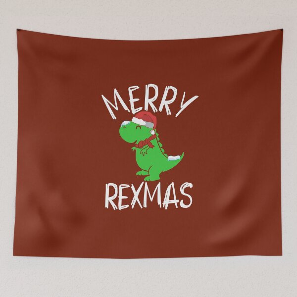 Item preview, Merry Rexmas Christmas Dinosaur Rex Santa Dino designed and sold by alenaz.