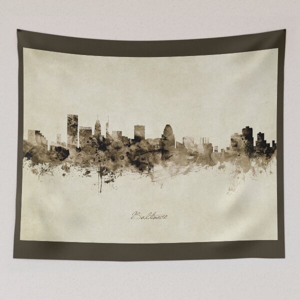 Item preview, Baltimore Maryland Skyline designed and sold by ArtPrints.