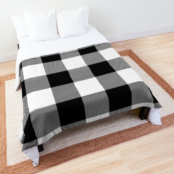 Black and White Plaid Comforter