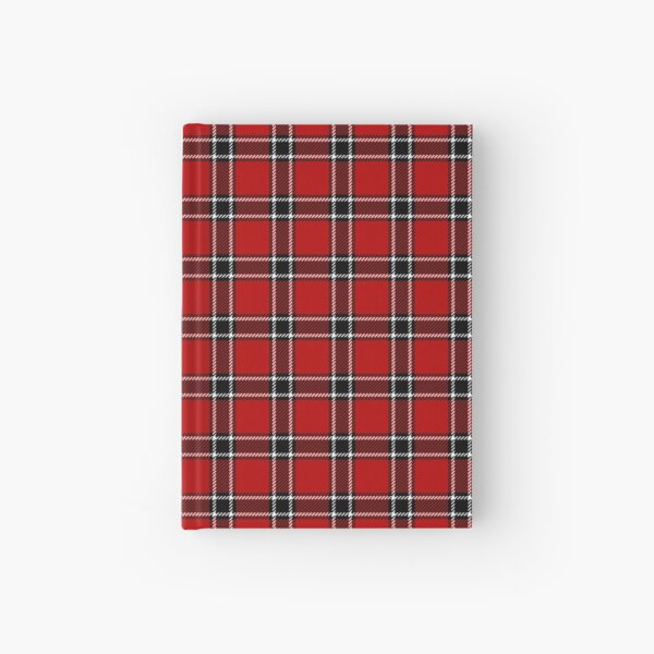 Red Black and White Tartan Hardcover Journal