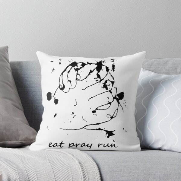 Item preview, Eat pray run, running and recovery from addiction  black designed and sold by Optimisticink.
