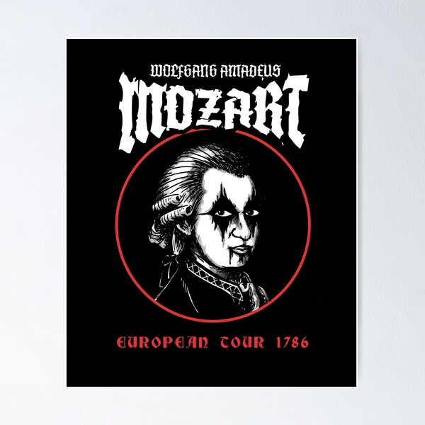 Vista previa del artículo con la obra «Metal de Mozart», diseñado y vendido por Yipptee Shirts.