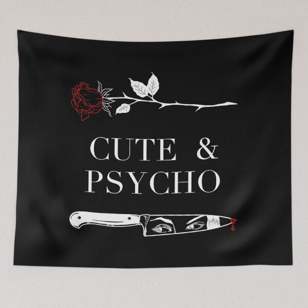 Item preview, Cute & Psycho (White) designed and sold by SoulArtLove.