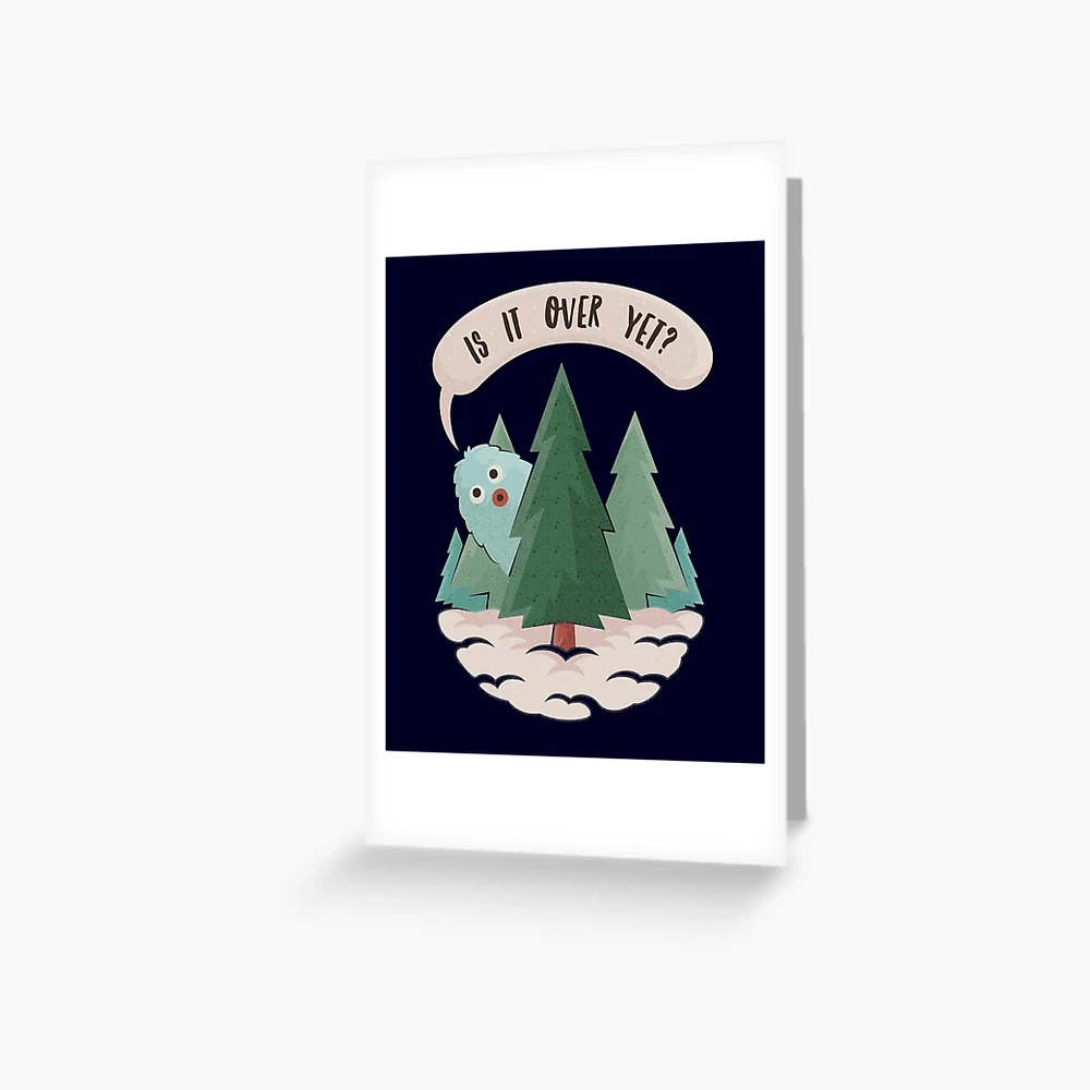 Is it Christmas Yeti (Yet) Pun Greeting Card for Sale by Amy