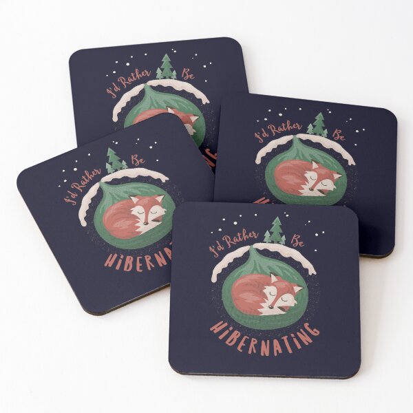 Item preview, I'd Rather Be Hibernating Christmas Fox designed and sold by Yipptee Shirts.