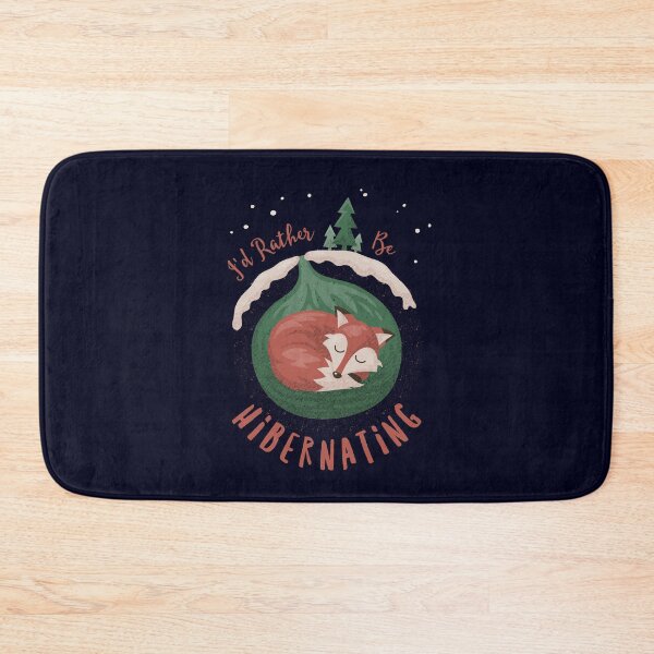 Item preview, I'd Rather Be Hibernating Christmas Fox designed and sold by Yipptee Shirts.