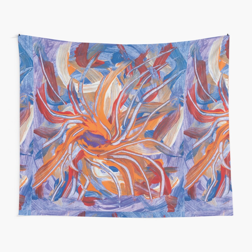 confluence shape abstraction Wall Tapestry