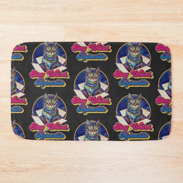 Item preview, STAY WEIRD, ASHEVILLE Cosmic Cat in a Box by Robert Phelps designed and sold by RobertPhelpsArt.