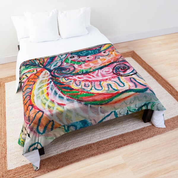abstract concentric nature creation Comforter