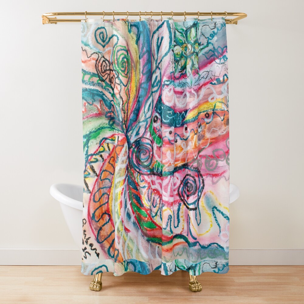 abstract concentric nature creation Shower Curtain