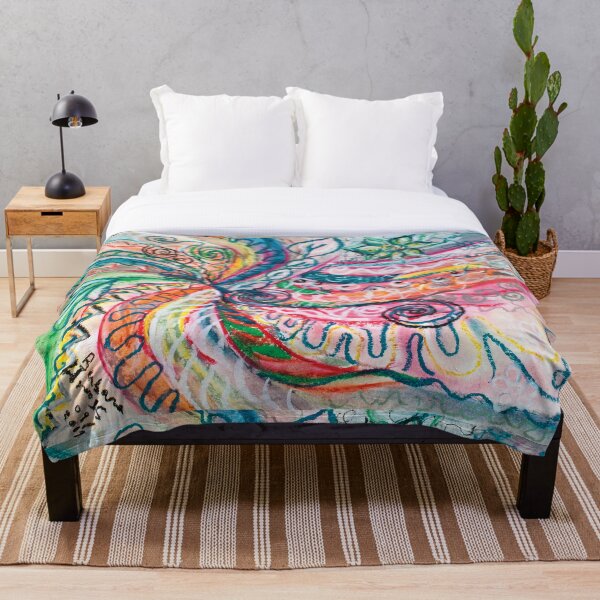 abstract concentric nature creation Throw Blanket