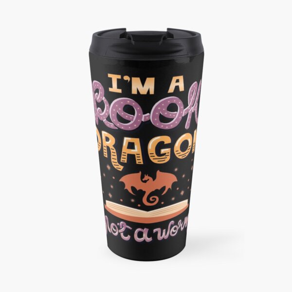 Book Dragon, not a worm Travel Mug