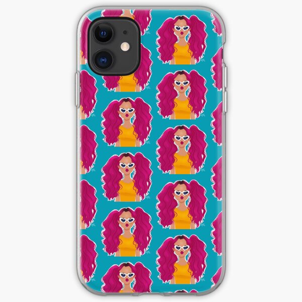 pink & blue kiss iPhone Soft Case