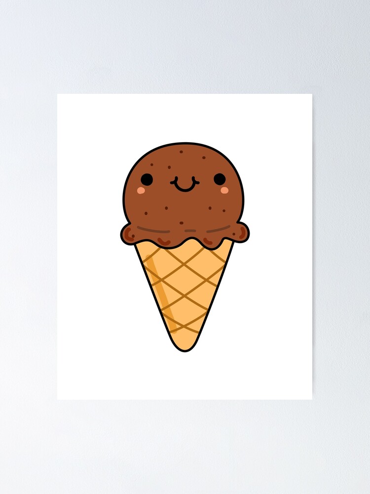 Kawaii Triple Scoop Ice Cream Cone by kawaiilife, Redbubble