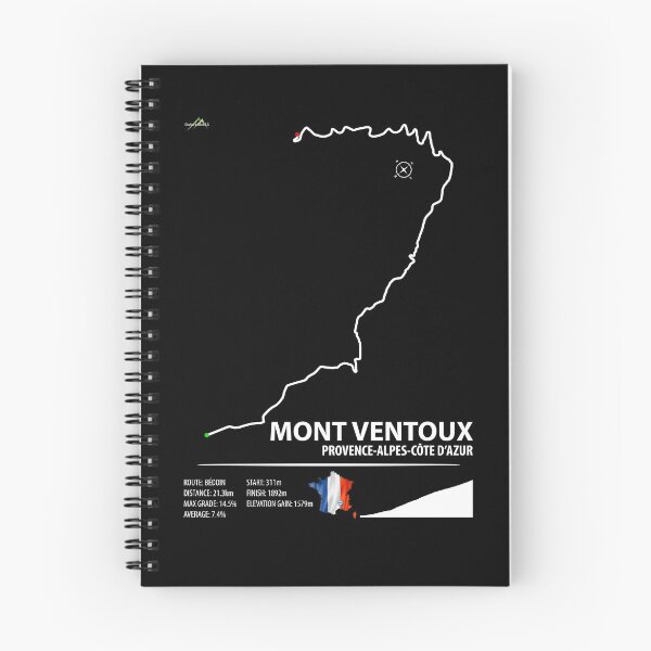 Item preview, Mont Ventoux Bedoin Provence France Cycling Trail Map Art Print 01 designed and sold by OuterShellUK.