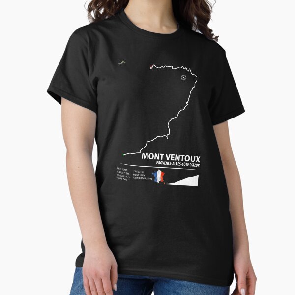 Vista previa del artículo con la obra «Mapa de la ruta ciclista Mont Ventoux Bedoin Provence Francia Impresión artística 01», diseñado y vendido por OuterShellUK.