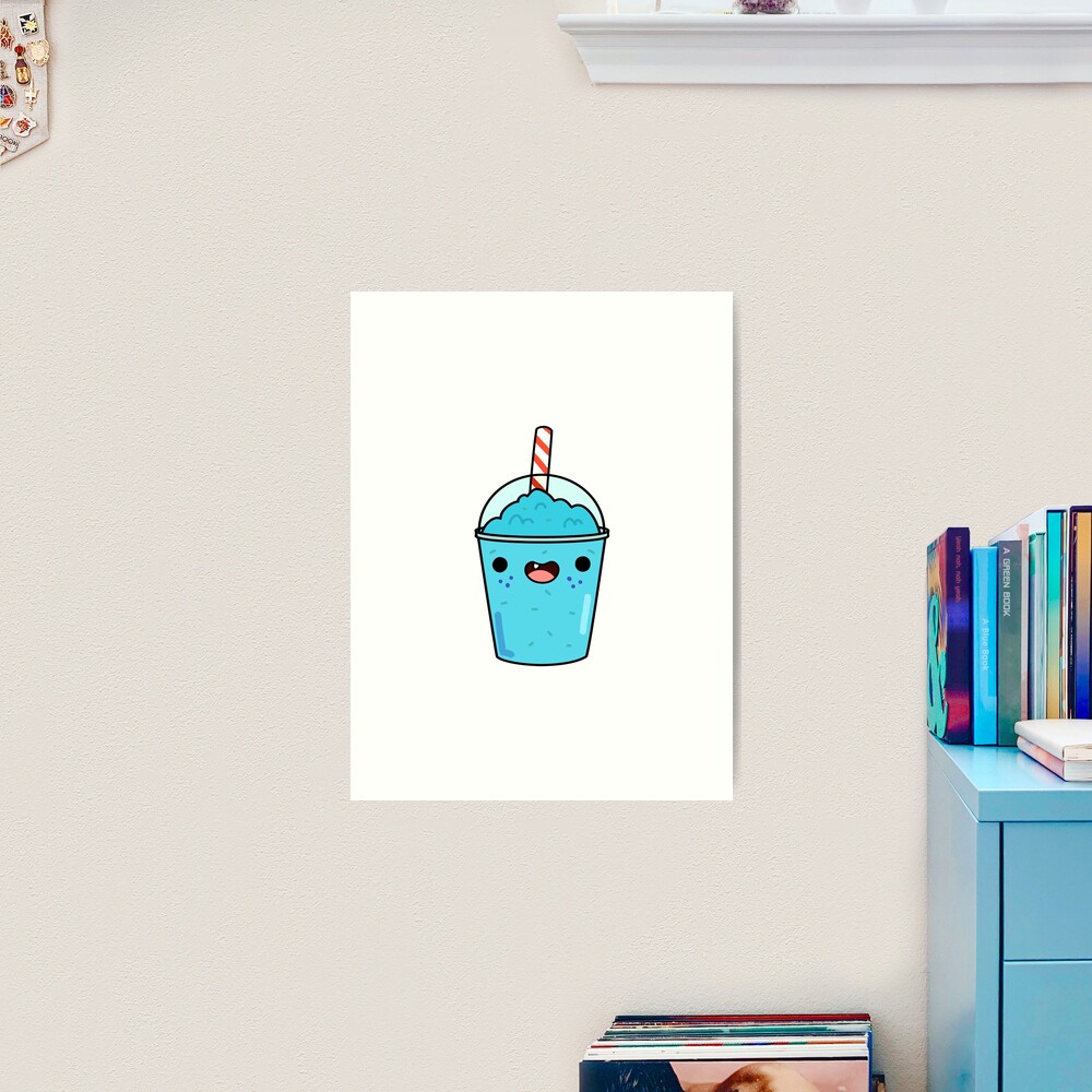 Kawaii Blue Slushy Art Board Print for Sale by kawaiilife