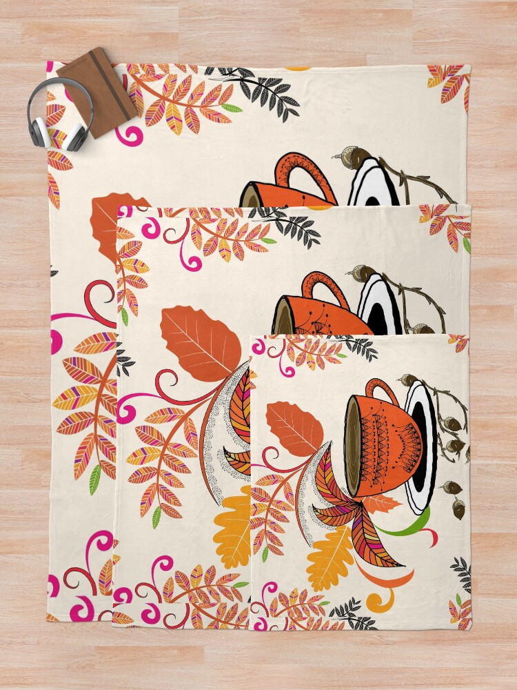 "Autumn Hello October" Throw Blanket by famenxt Redbubble