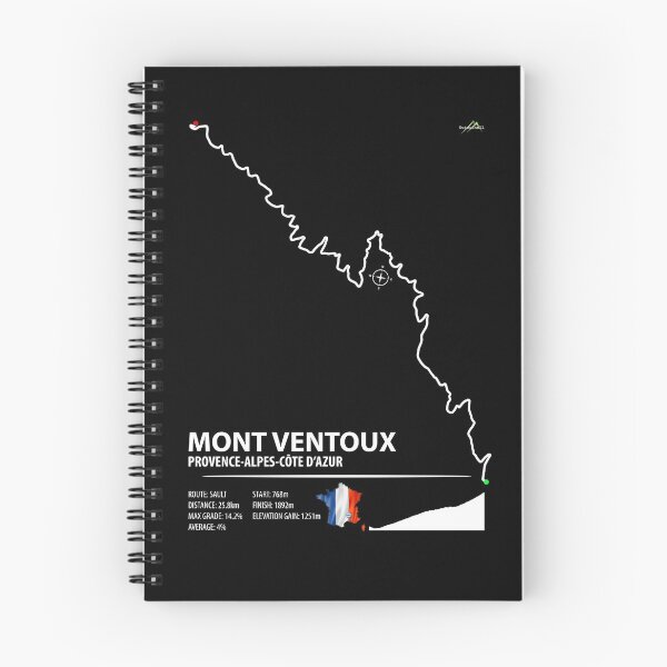 Item preview, Mont Ventoux Sault Route Provence France Cycling Trail Map Art Print 01 designed and sold by OuterShellUK.