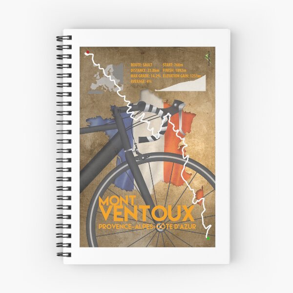Item preview, Mont Ventoux Sault Route Provence France Cycling Trail Map Art Print 02 designed and sold by OuterShellUK.