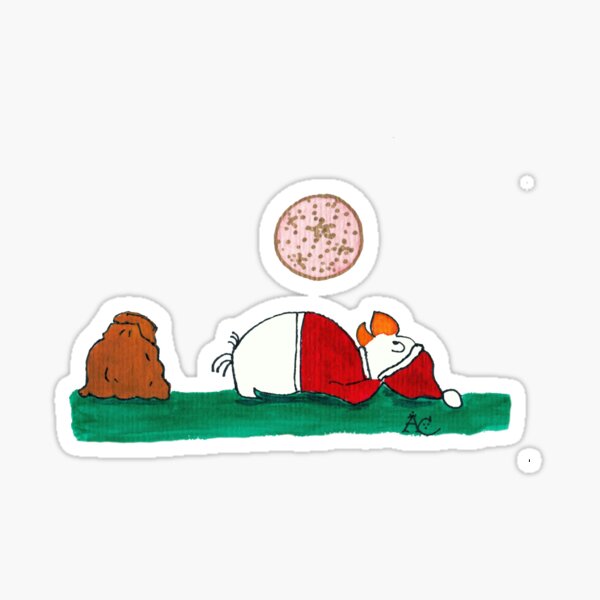 Santa plays belly ball Sticker