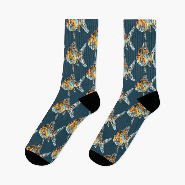 Item preview, Blue and Orange Shubunkin Goldfish Isolated designed and sold by taiche.