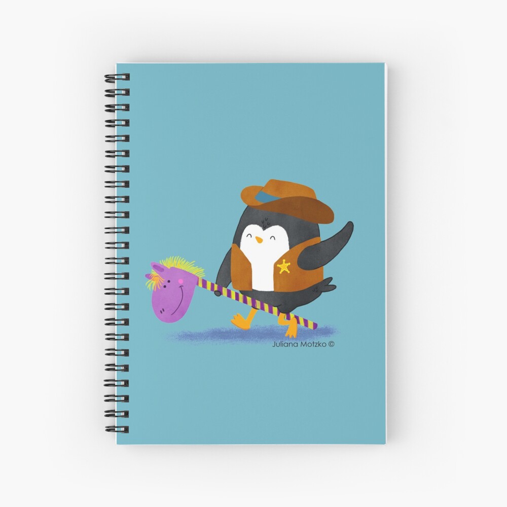 Cowboy Penguin Spiral Notebook