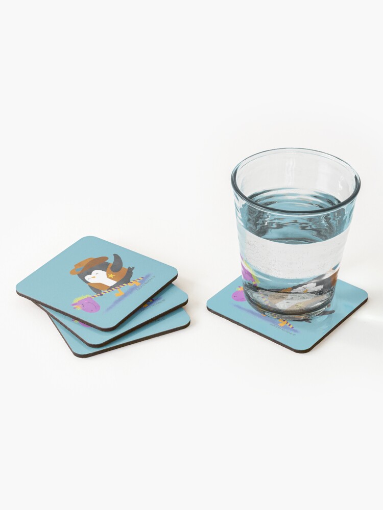 Alternate view of Cowboy Penguin Coasters (Set of 4)