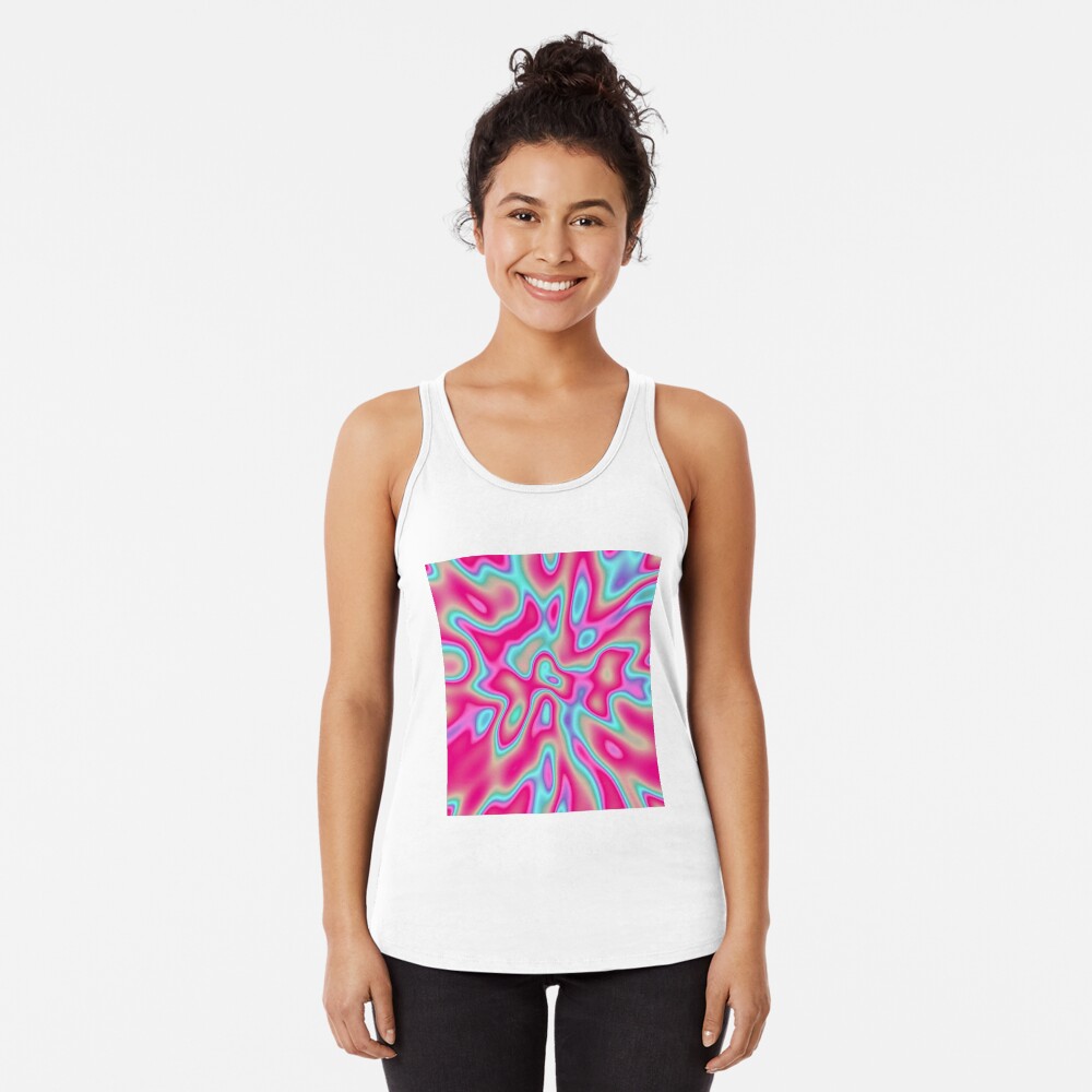 Abstract random colors #4 Racerback Tank Top