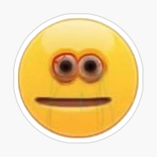 Cursed Smile Emoji Sticker for Sale by Michael Maiato