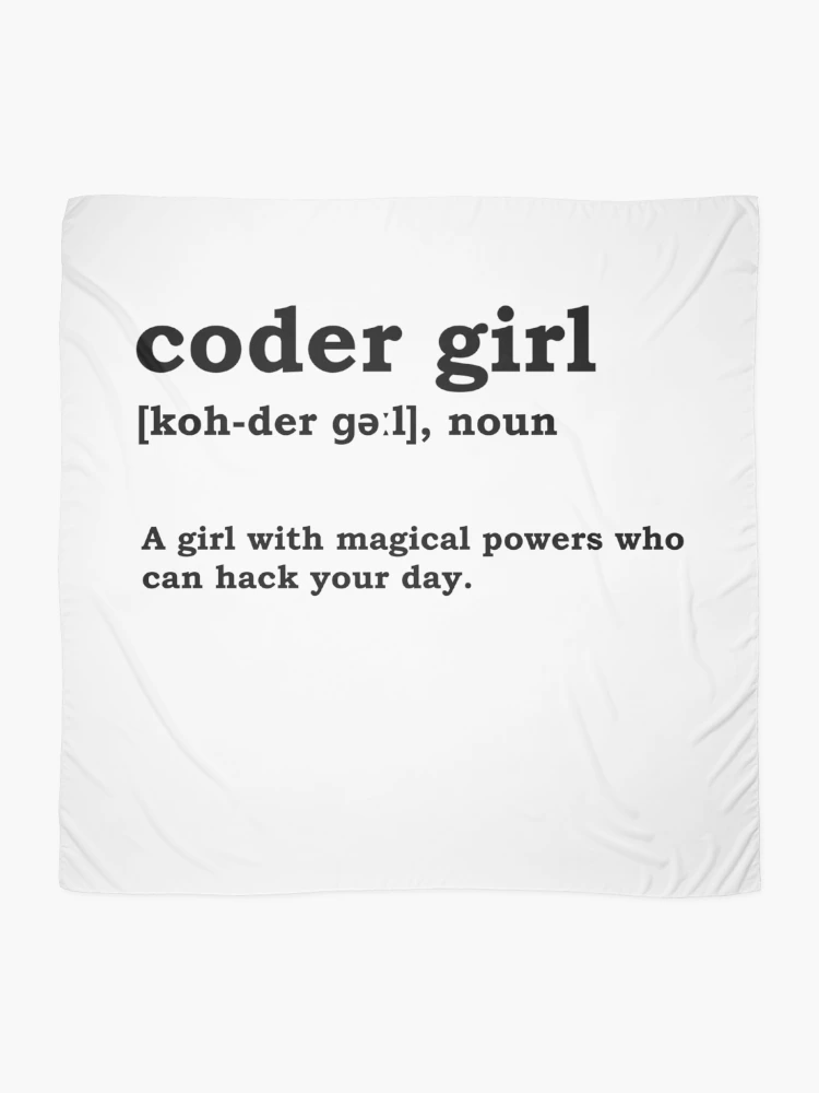 Thumbnail 2 of 3, Scarf, Coder Girl Computer Science Programming Computer Nerd Girlfriend designed and sold by LeMuesch.
