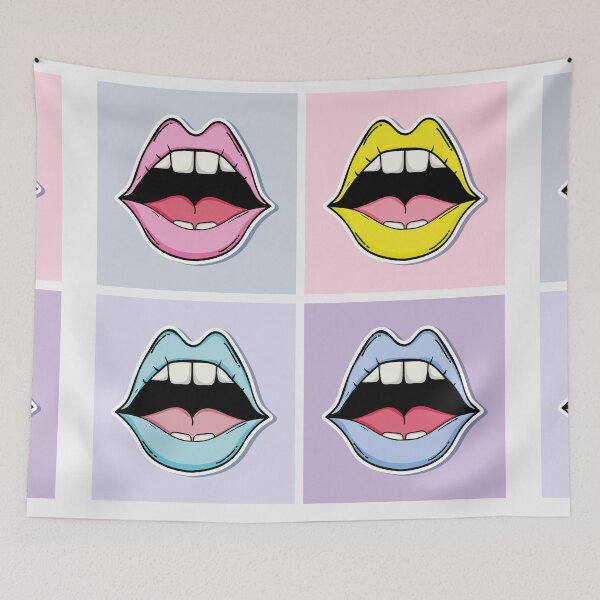 Item preview, Loud mouth pop art pattern designed and sold by ECLECTICimprint.