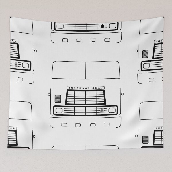 Item preview, International Harvester 9670 cabover classic truck outline graphic (black) designed and sold by soitwouldseem.