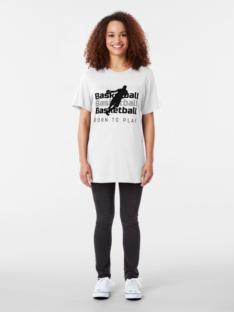 Alternate view of Basketball. Born to Play Slim Fit T-Shirt