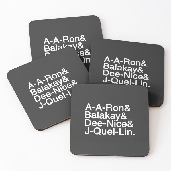 A-A-Ron, Balakay, Dee-Nice, J-Quel-Lin (V2) Coasters (Set of 4)