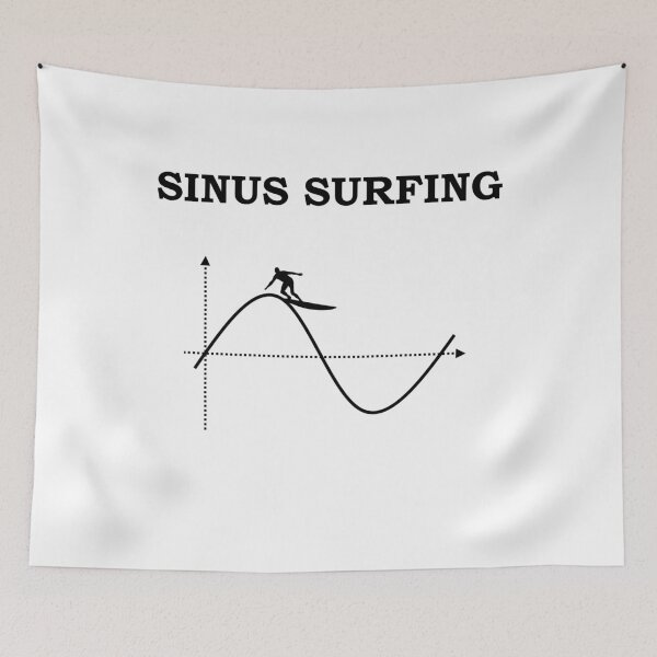 Item preview, Mathematician surfing sine math teacher gift designed and sold by LeMuesch.