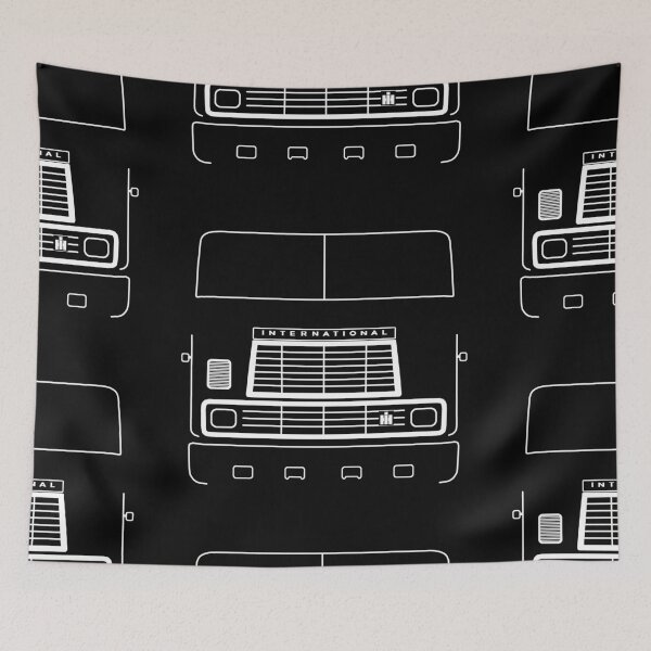 Item preview, International Harvester 9670 cabover classic truck outline graphic (white) designed and sold by soitwouldseem.
