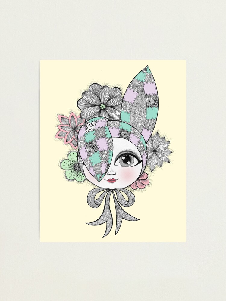 Alternate view of Patchwork Bunny Girl Photographic Print