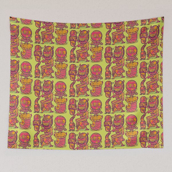 Item preview, Robot buddies havin fun designed and sold by Gammaraybots.