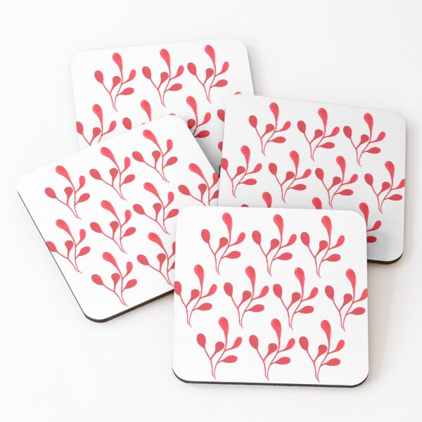 Item preview, Red leaf pattern designed and sold by ByAndrada.