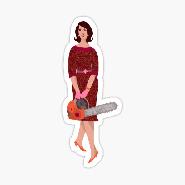 Chainsaw Madge Sticker Party Sticker