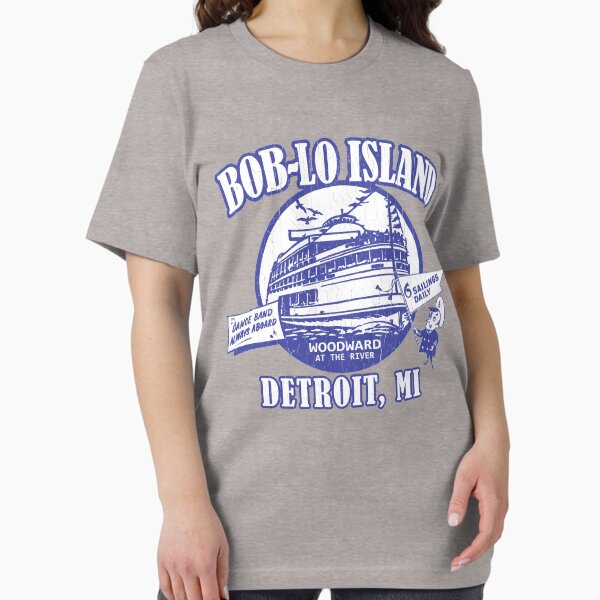 Aperçu de l'œuvre Boblo Island, Detroit MI (look vieilli vintage) créée et vendue par ROBOTFACE T-Shirts.