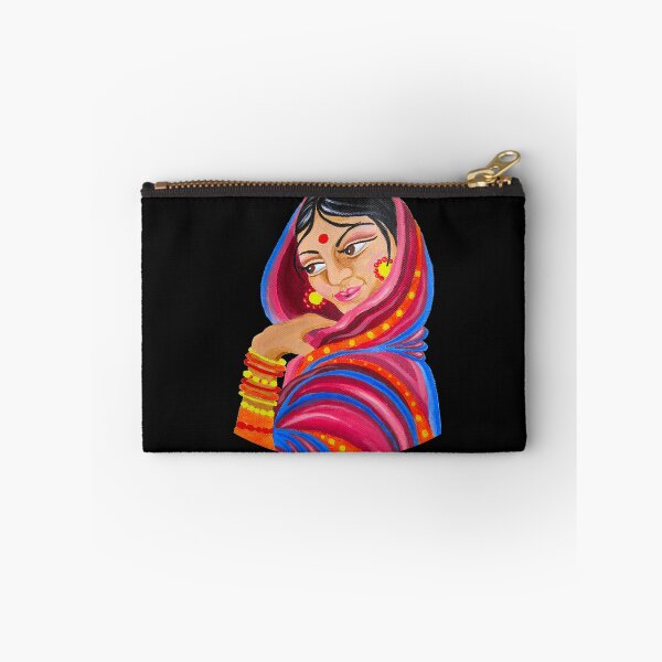 Item preview, Hindu Woman Acrylic Painting designed and sold by Ivy Lily Art.