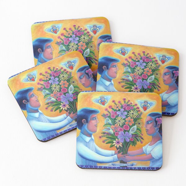 Item preview, Young lovers with flowers designed and sold by Lencho.