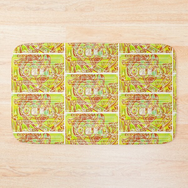 Item preview, Pop-art tape cassette Robot picking flowers designed and sold by Gammaraybots.